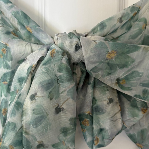 Selfie Leslie Green Floral Dress with Bow Back - Picture 4 of 6